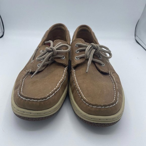 SPERRY Top Sider Men's Boat shoes Billfish 3 Eye 0799320 BROWN sz 10.5 - VGUC - Picture 1 of 9